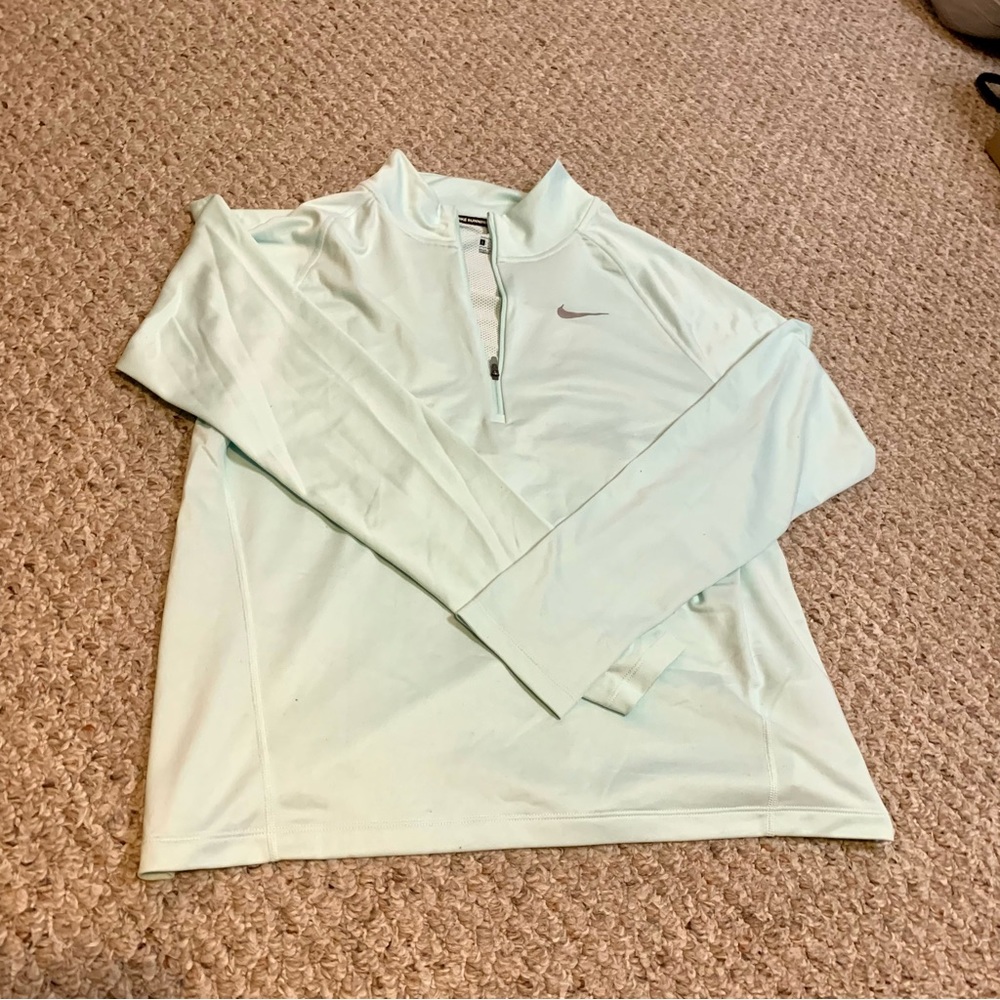 Light Blue Nike Dri-Fit Zip Up Jacket (Large)